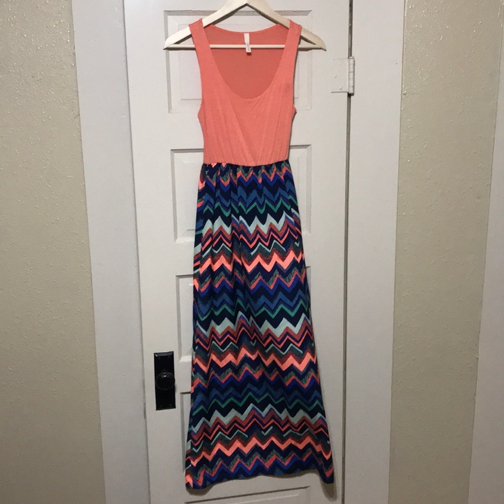 Chevron maxi dress